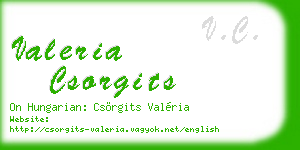 valeria csorgits business card